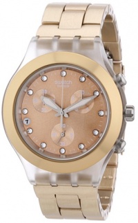 Swatch Men's SVCK4047AG Quartz Chronograph Date Plastic Beige Dial Watch