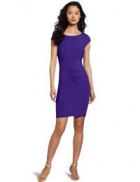 Catherine Malandrino Women's Cap Sleeve Dress With Side Embroidery, Purple, Medium Catherine Malandrino Women's Cap Sleeve Dress With Side Embroidery, Purple, Medium