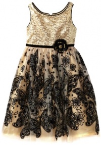 Bloome Girls 7-16 Butterfly Print Special Occasion Dress, Gold, 14 Bloome Girls 7-16 Butterfly Print Special Occasion Dress, Gold, 14