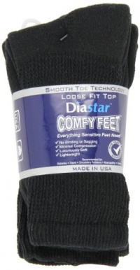 Diastar Comfy Feet Diabetic Socks, Black, 10-13, 3 pack Diastar Comfy Feet Diabetic Socks, Black, 10-13, 3 pack