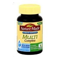 Nature Made Multi-Complete with D3, Iron & Calcium, Liquid Softgels, 60-Count Nature Made Multi-Complete with D3, Iron & Calcium, Liquid Softgels, 60-Count