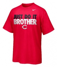 Cincinnati Reds Red Nike Just Do It Brother T-Shirt Cincinnati Reds Red Nike Just Do It Brother T-Shirt