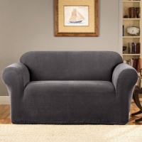 Sure Fit Stretch Metro 1-Piece Sofa Slipcover, Gray Sure Fit Stretch Metro 1-Piece Sofa Slipcover, Gray