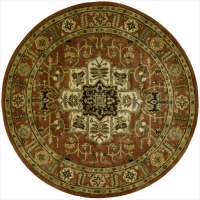 Nourison JA33 Jaipur Round Hand Tufted Area Rug, 6-Feet, Brick Nourison JA33 Jaipur Round Hand Tufted Area Rug, 6-Feet, Brick