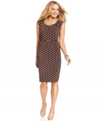 Punchy polka dots enliven Charter Club's belted petite sheath dress. Pair it with a blazer for the office, or simply wear it with pumps for dinner! Punchy polka dots enliven Charter Club's belted petite sheath dress. Pair it with a blazer for the office, or simply wear it with pumps for dinner!