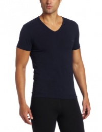 Emporio Armani Men's Cotton Stretch V-Neck Tee, Navy, Medium