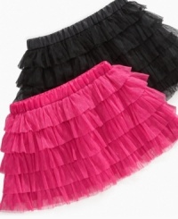 She'll love running her hands through the fun floaty ruffles of this tiered skirt from So Jenni. She'll love running her hands through the fun floaty ruffles of this tiered skirt from So Jenni.
