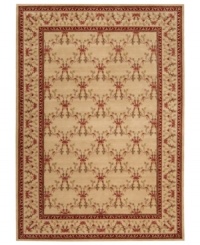 Outfit your home in old-world elegance. A wonderfully ornamental European-inspired motif with vines and blossoms gives this hand-carved wool rug a look of fine-tuned beauty. Soft and inviting in warm beige, the rug is an inspired choice for living areas and dining rooms. Outfit your home in old-world elegance. A wonderfully ornamental European-inspired motif with vines and blossoms gives this hand-carved wool rug a look of fine-tuned beauty. Soft and inviting in warm beige, the rug is an inspired choice for living areas and dining rooms.