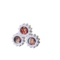 Umbra Gear 2-Inch by 2-Inch Picture Frames, Set of 3 Umbra Gear 2-Inch by 2-Inch Picture Frames, Set of 3