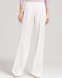 These clean, crisp-looking Theory pants feature a stylish, wide-leg drape and coordinate perfectly with our matching Theory blazer for a classically-tailored suited look. These clean, crisp-looking Theory pants feature a stylish, wide-leg drape and coordinate perfectly with our matching Theory blazer for a classically-tailored suited look.