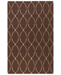 Stunning in its simplicity, this artist-designed area rug from Surya brings a calming beauty to any area in your home. Interlocking lines crisscross against a soft brown background, creating a chic lattice-like pattern that's stylishly simple. Stunning in its simplicity, this artist-designed area rug from Surya brings a calming beauty to any area in your home. Interlocking lines crisscross against a soft brown background, creating a chic lattice-like pattern that's stylishly simple.