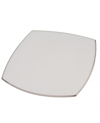 With lightweight construction in fine bone china, a softly squared design and platinum edging, the Mikasa Couture Platinum bread & butter plate (not shown) offers a new take on sophisticated modern dining. With lightweight construction in fine bone china, a softly squared design and platinum edging, the Mikasa Couture Platinum bread & butter plate (not shown) offers a new take on sophisticated modern dining.