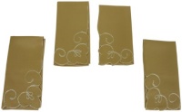 Homewear Embroidery 18-Inch Napkin Set, Gold, Set of 4 Homewear Embroidery 18-Inch Napkin Set, Gold, Set of 4