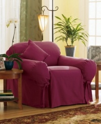 Dense cotton duck instantly transforms any furniture with its broad arm construction and an elegant draping at the bottom. Inner pleats minimize tucking, creating a streamlined, renewing finish. Available in a variety of hues. Dense cotton duck instantly transforms any furniture with its broad arm construction and an elegant draping at the bottom. Inner pleats minimize tucking, creating a streamlined, renewing finish. Available in a variety of hues.