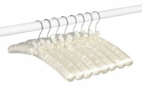 Whitmor 6114-48-C Set of 8 Satin Padded Hangers-Bone Whitmor 6114-48-C Set of 8 Satin Padded Hangers-Bone