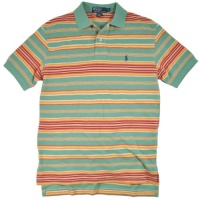 Polo Ralph Lauren Mens Classic-fit Muted Stripe Polo Shirt, Pale Carribean Multi (Large) Polo Ralph Lauren Mens Classic-fit Muted Stripe Polo Shirt, Pale Carribean Multi (Large)
