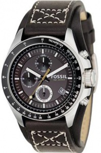 Fossil Men's CH2599 Decker Leather Cuff Chronograph Brown Dial Watch Fossil Men's CH2599 Decker Leather Cuff Chronograph Brown Dial Watch