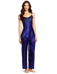 Oscar de la Renta Women's Twilight Lace Pajama, Capri Blue, Large Oscar de la Renta Women's Twilight Lace Pajama, Capri Blue, Large