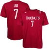 Jeremy Lin Houston Rockets Red Jersey Name and Number T-shirt