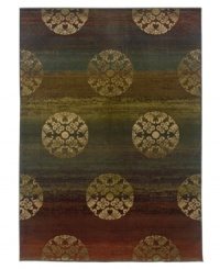 Truly a vibrant tale of color, the Odyssey area rug from Sphinx is cross-woven of 36 different colors which gives its pattern incredible depth and textural interest. Intricately woven of pure polypropylene for exquisite strength and softness. Truly a vibrant tale of color, the Odyssey area rug from Sphinx is cross-woven of 36 different colors which gives its pattern incredible depth and textural interest. Intricately woven of pure polypropylene for exquisite strength and softness.