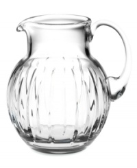 Known for its brilliant clarity, each piece of Reed & Barton crystal has been crafted with a unique attention to detail. A handsome pattern of richly cut crystal lends sparkle to the round pitcher. Known for its brilliant clarity, each piece of Reed & Barton crystal has been crafted with a unique attention to detail. A handsome pattern of richly cut crystal lends sparkle to the round pitcher.