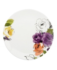 Featuring a mix of edgy, artsy blooms in modern porcelain, kate spade new york's Charcoal Floral accent plate lends chic new style to casual tables. Featuring a mix of edgy, artsy blooms in modern porcelain, kate spade new york's Charcoal Floral accent plate lends chic new style to casual tables.