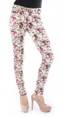 Charming Girl Women's Junior Sexy Denim Jeans Floral Print Skinny Pants -CG1150J-518J Charming Girl Women's Junior Sexy Denim Jeans Floral Print Skinny Pants -CG1150J-518J