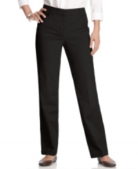Charter Club's petite pants are a classic silhouette with two special advantages: You'll benefit from the slimming effect and wrinkle-resistant nature. Charter Club's petite pants are a classic silhouette with two special advantages: You'll benefit from the slimming effect and wrinkle-resistant nature.