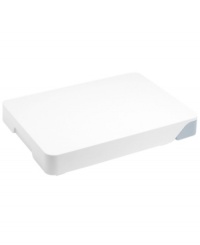 Cut out the mess and hassle! This chopping board simplifies the entire cooking process with an integrated drawer that collects ingredients or waste for easy pouring into the pan or trash bin. The dishwasher-safe design makes cleanup a no-brainer, too! Cut out the mess and hassle! This chopping board simplifies the entire cooking process with an integrated drawer that collects ingredients or waste for easy pouring into the pan or trash bin. The dishwasher-safe design makes cleanup a no-brainer, too!