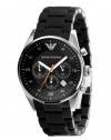 Emporio Armani Black Band Black Dial - Quartz, Men's Watch AR5858