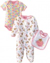 Carter's Watch the Wear Baby-Girls Newborn 3 Piece Sweet Heart Set, Pink, 6-9 Months