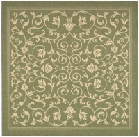 Safavieh CY2098-1E06-8SQ Courtyard Collection 7-Feet 10-Inch Square Indoor/ Outdoor Square Area Rug, Olive and Natural Safavieh CY2098-1E06-8SQ Courtyard Collection 7-Feet 10-Inch Square Indoor/ Outdoor Square Area Rug, Olive and Natural