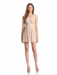BCBGeneration Women's Pleated Full Skirt Dress, Nude Blush, 10 BCBGeneration Women's Pleated Full Skirt Dress, Nude Blush, 10