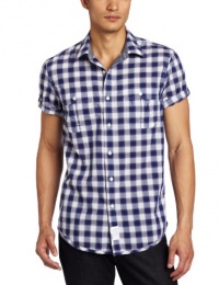 Calvin Klein Jeans Men's Atlantic Corded Plaid Short Sleeve Shirt Calvin Klein Jeans Men's Atlantic Corded Plaid Short Sleeve Shirt