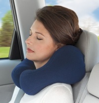 Ergonomic Travel Neck Pillow, Cervical Neck Support, Navy Blue, Medium Ergonomic Travel Neck Pillow, Cervical Neck Support, Navy Blue, Medium