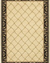 Area Rug 2x8 Runner Transitional Ivory-Black Color - Karastan Sierra Mar Collection