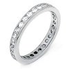 Sterling Silver .96ct Russian Ice on Fire CZ Brilliant Cut Stackable Wedding Anniversary Eternity Band Ring, sz 7.5, Kristen