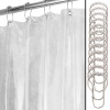 InterDesign 13-Piece Shower Curtain/Liner and Rings Set, 72 by 72-Inch, Clear Vinyl