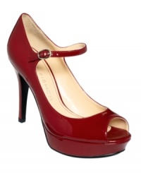 A Macy's Exclusive: With their updated Mary Jane profile, sleek patent finish and sassy high heel, Marc Fisher's Terri pumps are a must for every modern woman. A Macy's Exclusive: With their updated Mary Jane profile, sleek patent finish and sassy high heel, Marc Fisher's Terri pumps are a must for every modern woman.