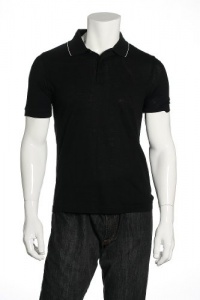 Alfani Solid Black Basic Polo Shirt Alfani Solid Black Basic Polo Shirt