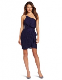 Bcbgeneration Women's One Shoulder Ruffle Dress, Royal Blue Combo, 8 Bcbgeneration Women's One Shoulder Ruffle Dress, Royal Blue Combo, 8
