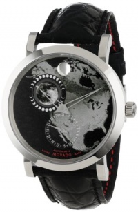 Movado Men's 0606566 Red Label Planisphere w/ Black Alligator Leather Strap Watch Movado Men's 0606566 Red Label Planisphere w/ Black Alligator Leather Strap Watch