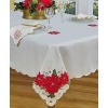 Homewear Table Linens, Poinsettia Trio 70 Round Tablecloth