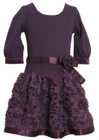 Bonnie Jean Girls 2-6X Knit Bodice To Chiffon Skirt with Bonaz Trim, Purple, 6X Bonnie Jean Girls 2-6X Knit Bodice To Chiffon Skirt with Bonaz Trim, Purple, 6X