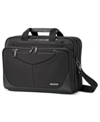 Fly right. This TSA-friendly portfolio glides through airport checkpoints without upsetting the organization of your bag-thanks to the dedicated Perfect Fit™ System, you don't have to remove your laptop for security & your most precious possession stays secure & protected from travel's big bumps & bruises. Made from a durable, long-lasting ballistic nylon, this bag makes a perfect science out of every trip. Fly right. This TSA-friendly portfolio glides through airport checkpoints without upsetting the organization of your bag-thanks to the dedicated Perfect Fit™ System, you don't have to remove your laptop for security & your most precious possession stays secure & protected from travel's big bumps & bruises. Made from a durable, long-lasting ballistic nylon, this bag makes a perfect science out of every trip.