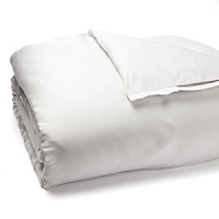 Bring sweet dreams to your sanctuary with this soothing silver Hudson Park Luxe full/queen duvet, boasting a sleek white on white abstract print in rejuvenating linen and silk. Bring sweet dreams to your sanctuary with this soothing silver Hudson Park Luxe full/queen duvet, boasting a sleek white on white abstract print in rejuvenating linen and silk.