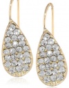 Kenneth Cole New York Pave Item Boost Gold Pave Teardrop Earrings