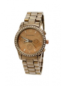 Bombshell Women's BS0314C Runway Rhinestone Chocolate Tone Watch