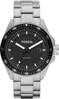 Fossil Men's AM4385 Stainless Steel Analog Black Dial Watch Fossil Men's AM4385 Stainless Steel Analog Black Dial Watch