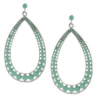 Brinley Co Silvertone Base Metal Acrylic Stone Teardrop Earrings Brinley Co Silvertone Base Metal Acrylic Stone Teardrop Earrings